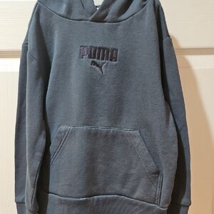 PUMA Child's Dark Gray/Blue Hoodie Size XS (5/6)